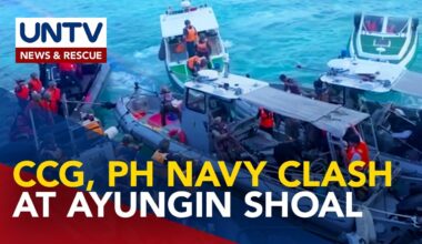 Video of the encounter between China Coast Guard & Philippine Navy at Ayungin Shoal on June 17, 2024