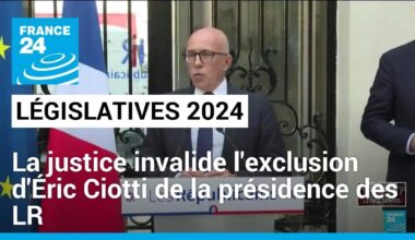 L'exclusion d'Éric Ciotti de la présidence des Républicains invalidée par la justice