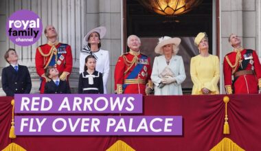 The Red Arrows Fly Over Buckingham Palace for King Charles' Birthday Flypast