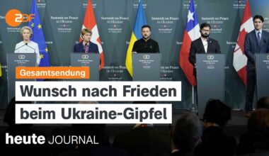 heute journal vom 16.6.24 Wunsch nach Frieden bei Ukraine-Gipfel, Polizei stoppt Angreifer (english)