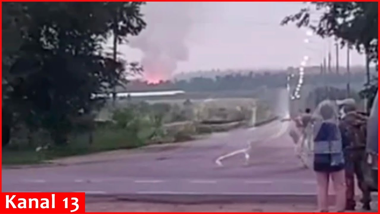 Ukraine struck weapons depot in Russia's Voronezh region - Shocked Russians watch the explosions