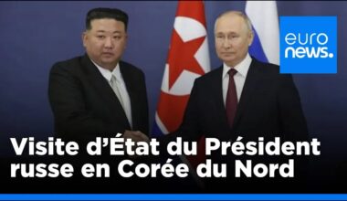 Vladimir Poutine à Pyongyang : 1ère visite d'un chef d'État russe depuis près 24 ans | euronews 🇫🇷