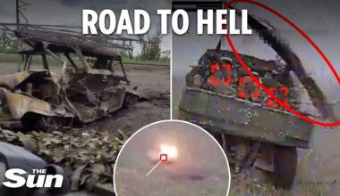 Desperate Russian soldier throws his GUN at Ukrainian kamikaze drone in deadly buggy chase