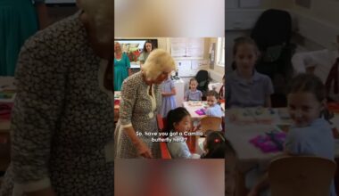 "That's my husband!"Cheerful Camilla Admires School Mosaic of King Charles