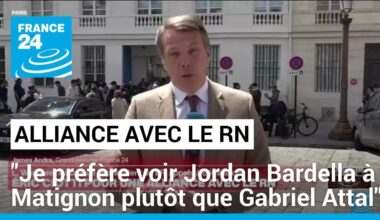 Alliance avec le RN : "Je préfère voir Jordan Bardella à Matignon plutôt que Gabriel Attal"