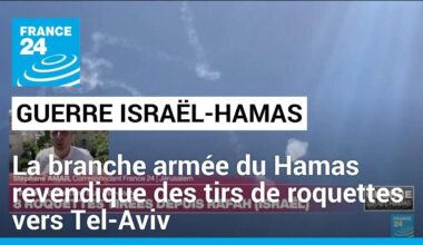 Guerre Israël-Hamas : la branche armée du Hamas revendique des tirs de roquettes vers Tel-Aviv