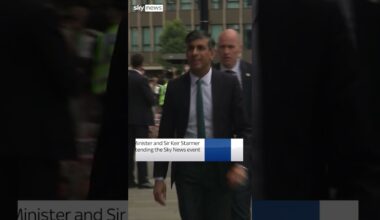 Rishi Sunak booed as he arrives at Sky's special leaders' event