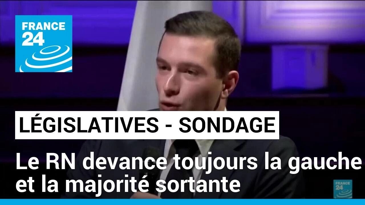 Législatives : le RN devance toujours la gauche et la majorité sortante, selon un sondage