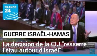 La décision de la CIJ "resserre l'étau autour d'Israël, de son aura et ses contacts habituels"