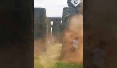 Just Stop Oil sprays Stonehenge orange on eve of summer solstice