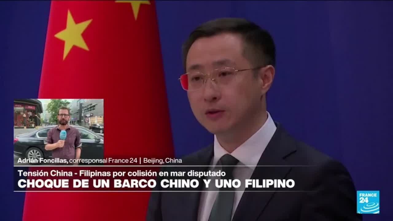 Informe desde Beijing: un barco filipino y un barco chino colisionaron en mar en disputa