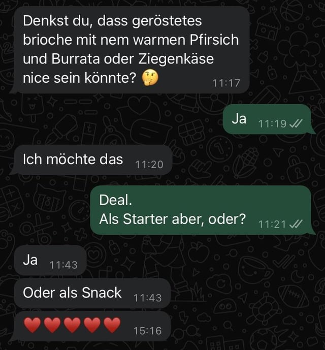 Input für die Essensplanung