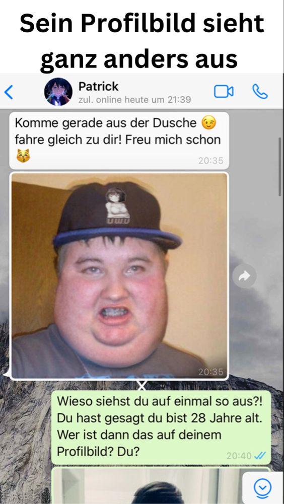 Sein Profilbild sieht ganz anders aus