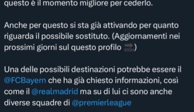 [Sarno] February 2024: “Inter has already anticipated a possible farewell of Barella in the summer. The player is turning 28 (?) and the club knows that this is the best time to sell him. Bayern, Real Madrid, and Premier League is a possible destination.” June 11: Barella signs for Inter until 2029.