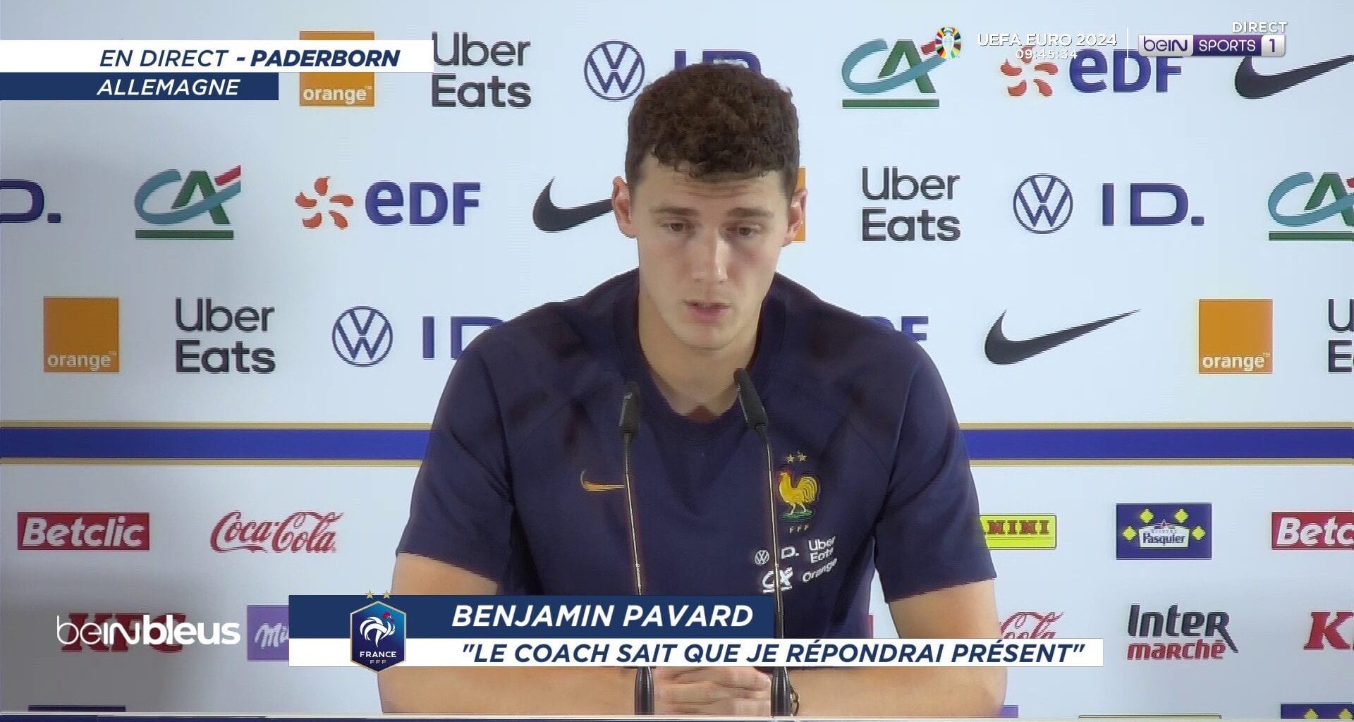 Pavard to bein SPORTS: “At Inter in the 3-man defense I have a lot of freedom, I arrived at a great club that fights to win titles, I came to win the scudetto and we did it, it’s a great club, a family. The atmosphere of the fans is magnificent...”