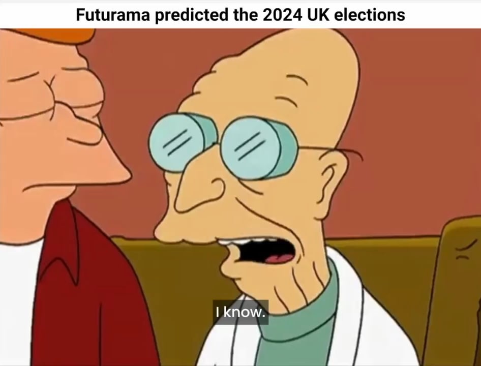 Futurama predicted the 2024 UK elections