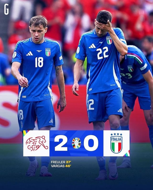 [Official] Italy are OUT of EURO 2024. Switzerland defeat them 2-0. Barella, Bastoni, Frattesi, Darmian and Dimarco are going home. Yann Sommer advances and will face England/Slovakia.