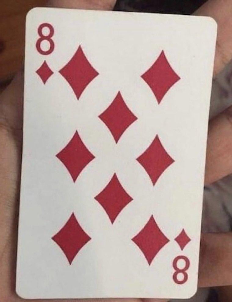 Game of 8 diamonds card