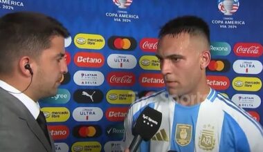 Lautaro: “I feel good. I had a great season with Inter and I wanted to get away from the World Cup. I prepared for this, it was important to me. I wanted to prove myself and I'm doing it. Hug with Messi? He helped me a lot to regain my confidence in the national team.“