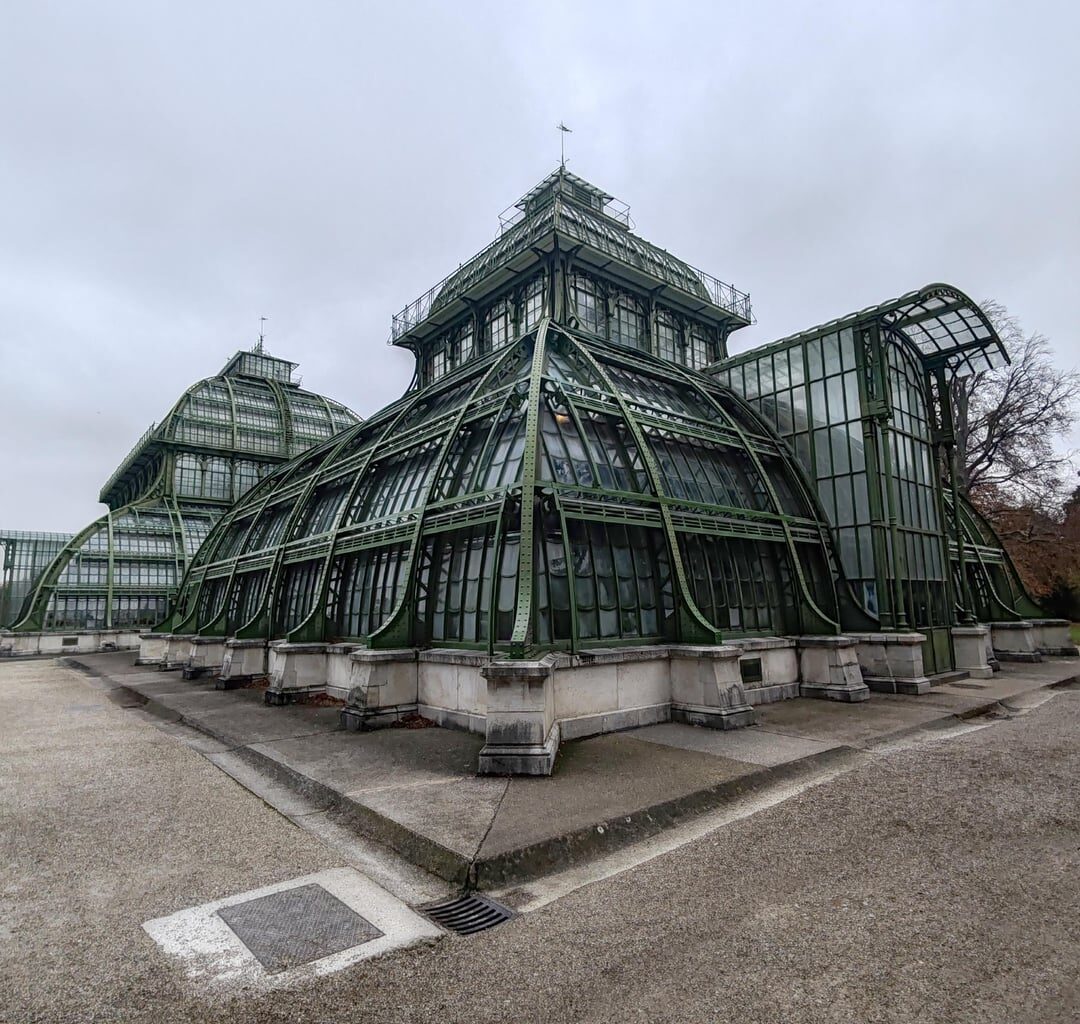 Palmtrees greenhouse, Schonbrunn Gardens, Vienna . ( OC ) .