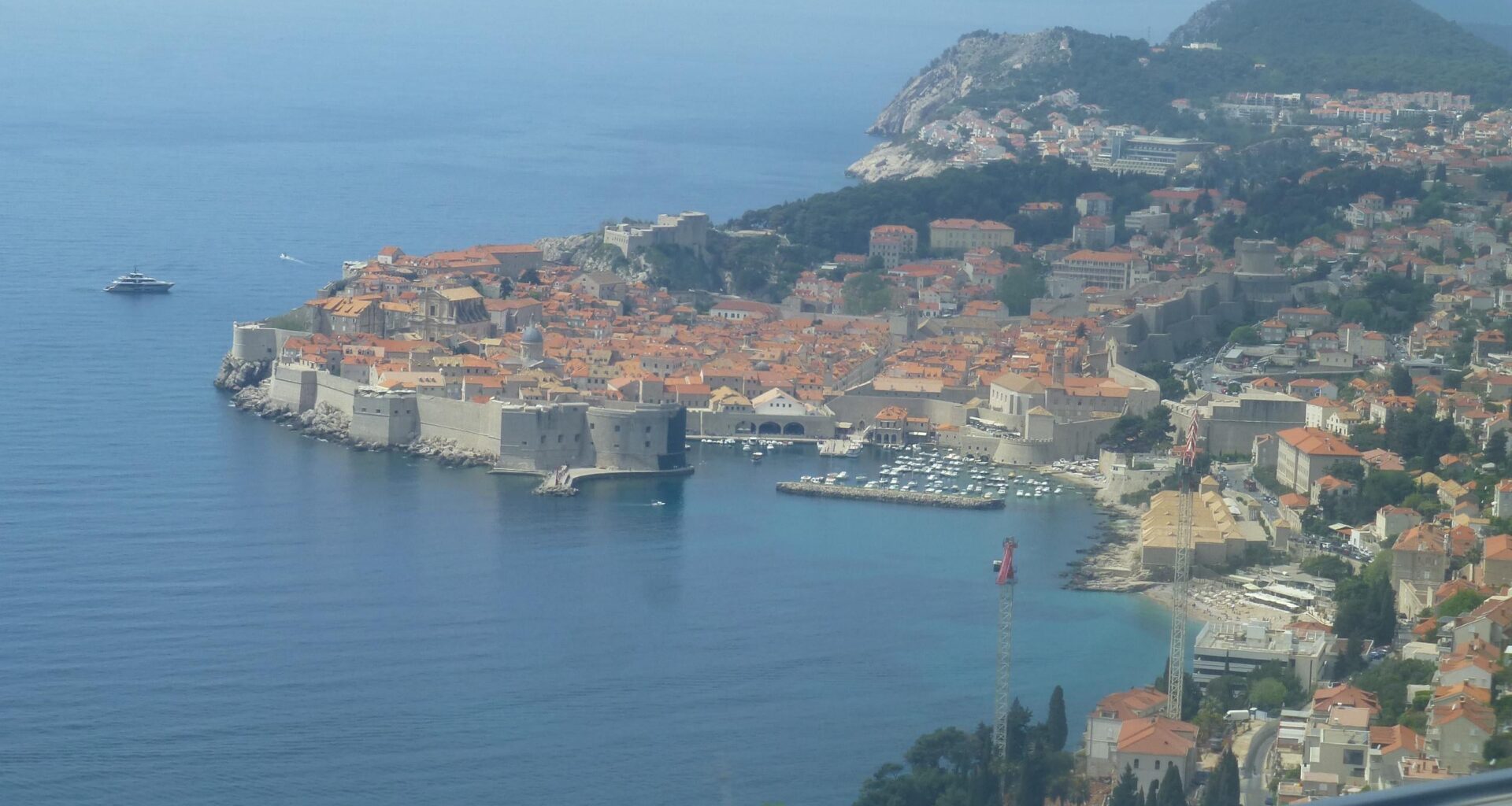 Bus drive from Kotor to Dubrovnik has amazing views of Dubrovnik Old Town