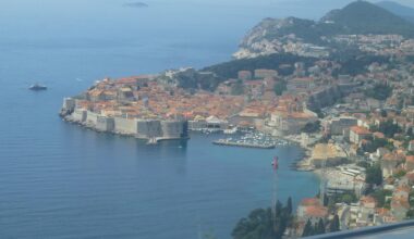 Bus drive from Kotor to Dubrovnik has amazing views of Dubrovnik Old Town