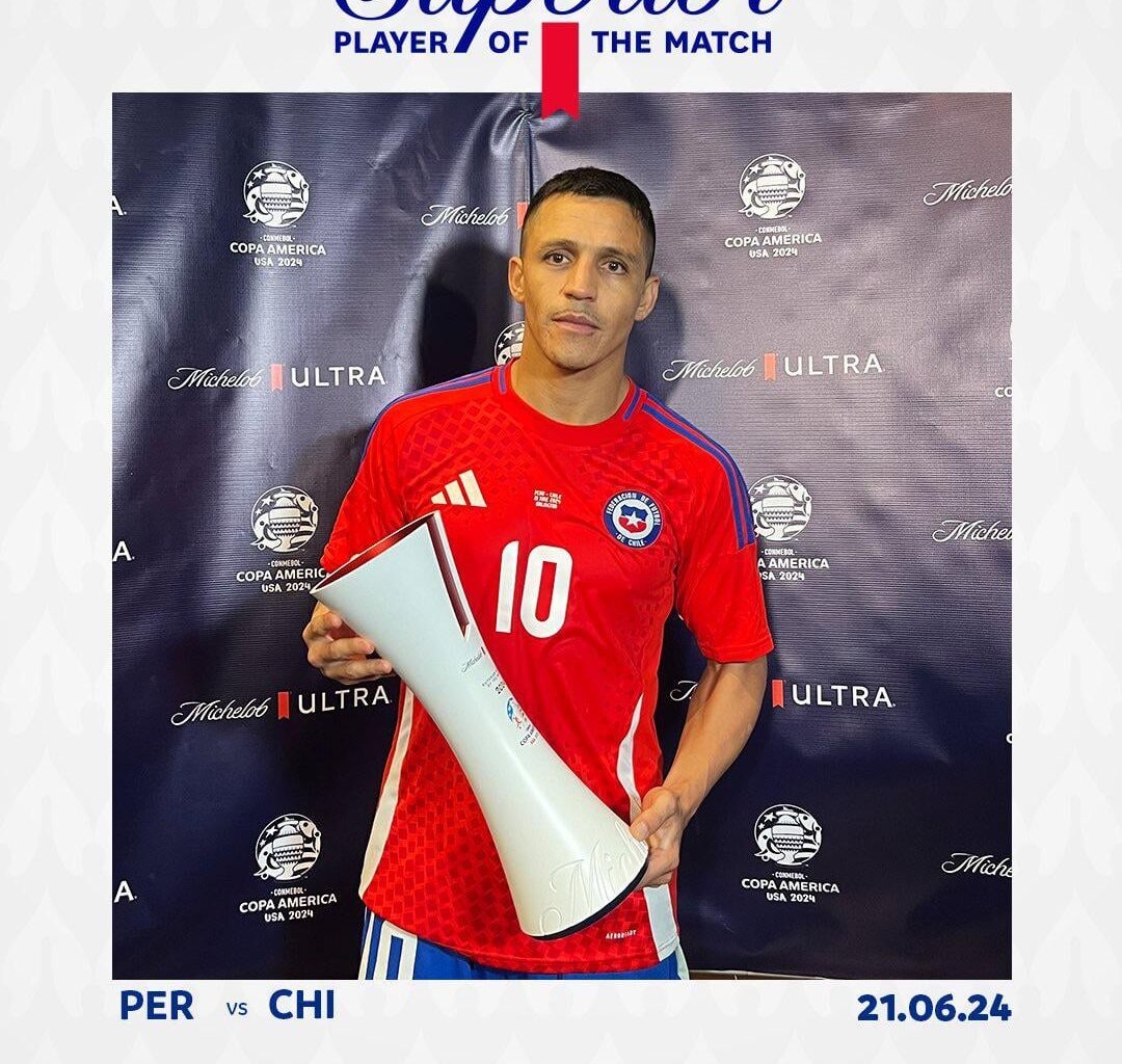 Alexis Sanchez named the Man of the Match for Peru vs. Chile