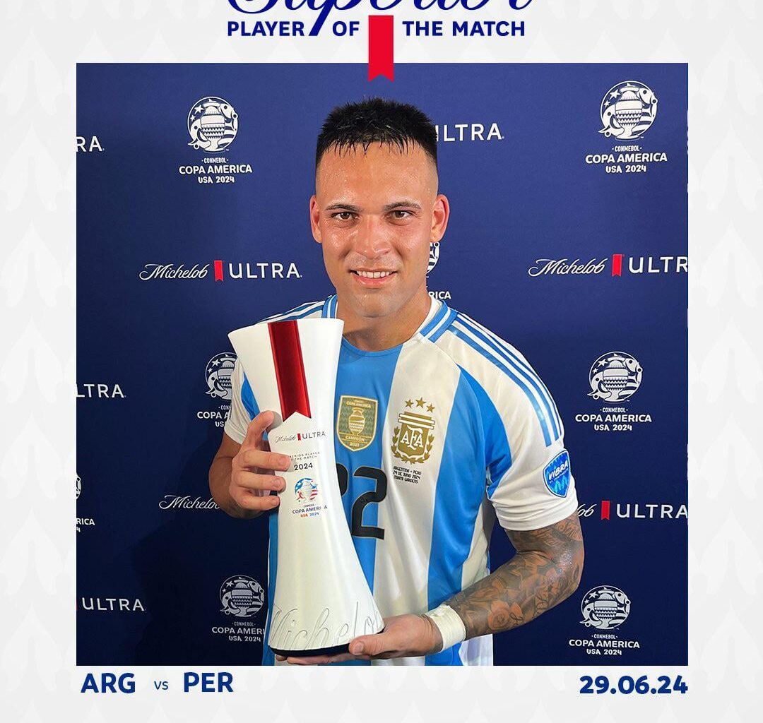 Man of the Match for Argentina vs. Peru: Lautaro Martinez