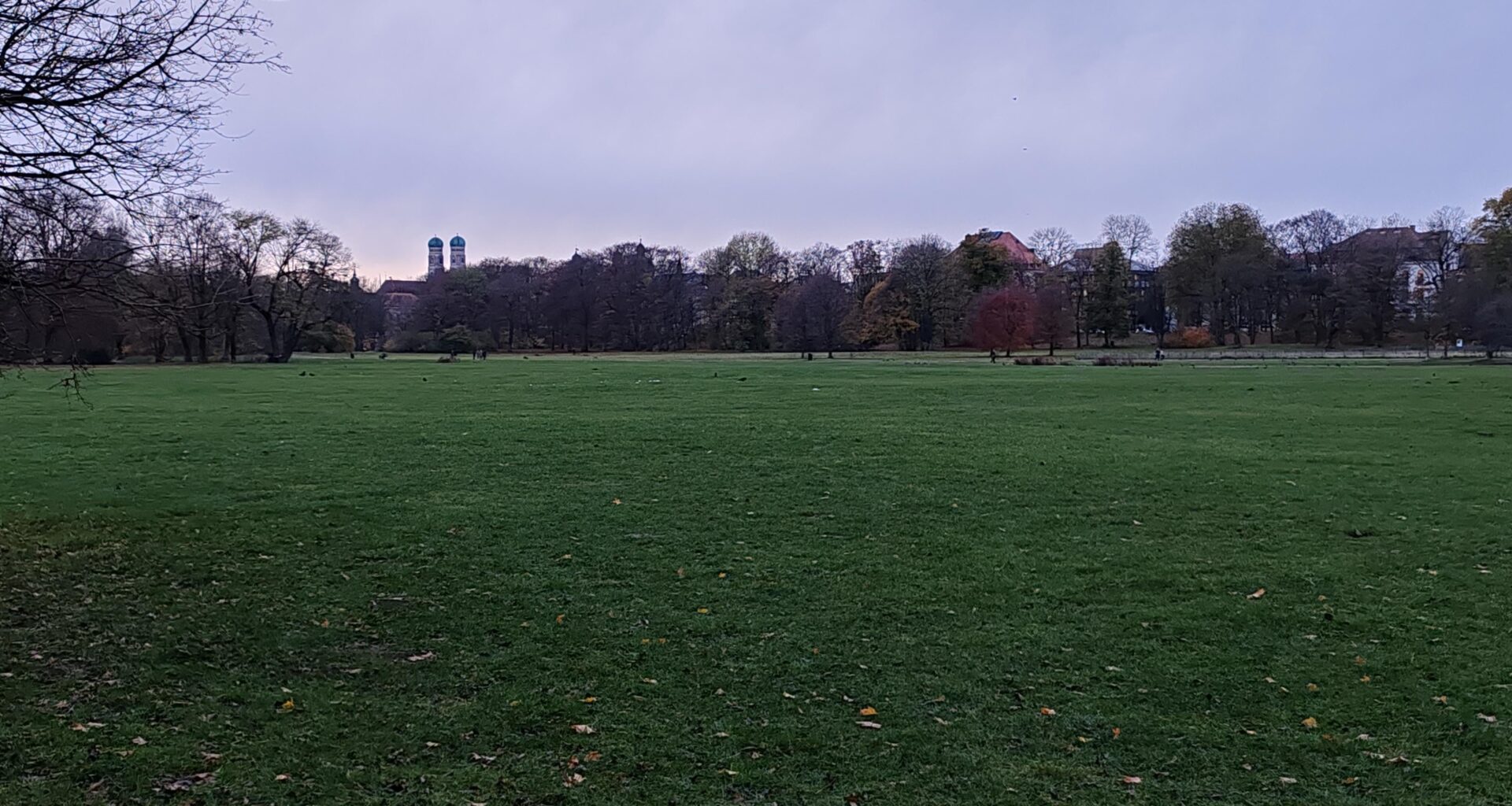 Munich, Germany. English Garden and St. Peter´s Cathedral in background . ( OC )