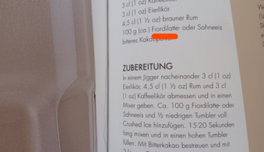 Hilfe bei einem cocktail