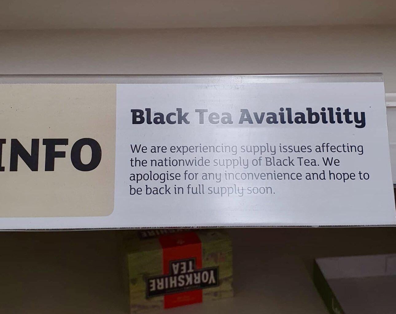 Black tea shortage is a nationwide crisis