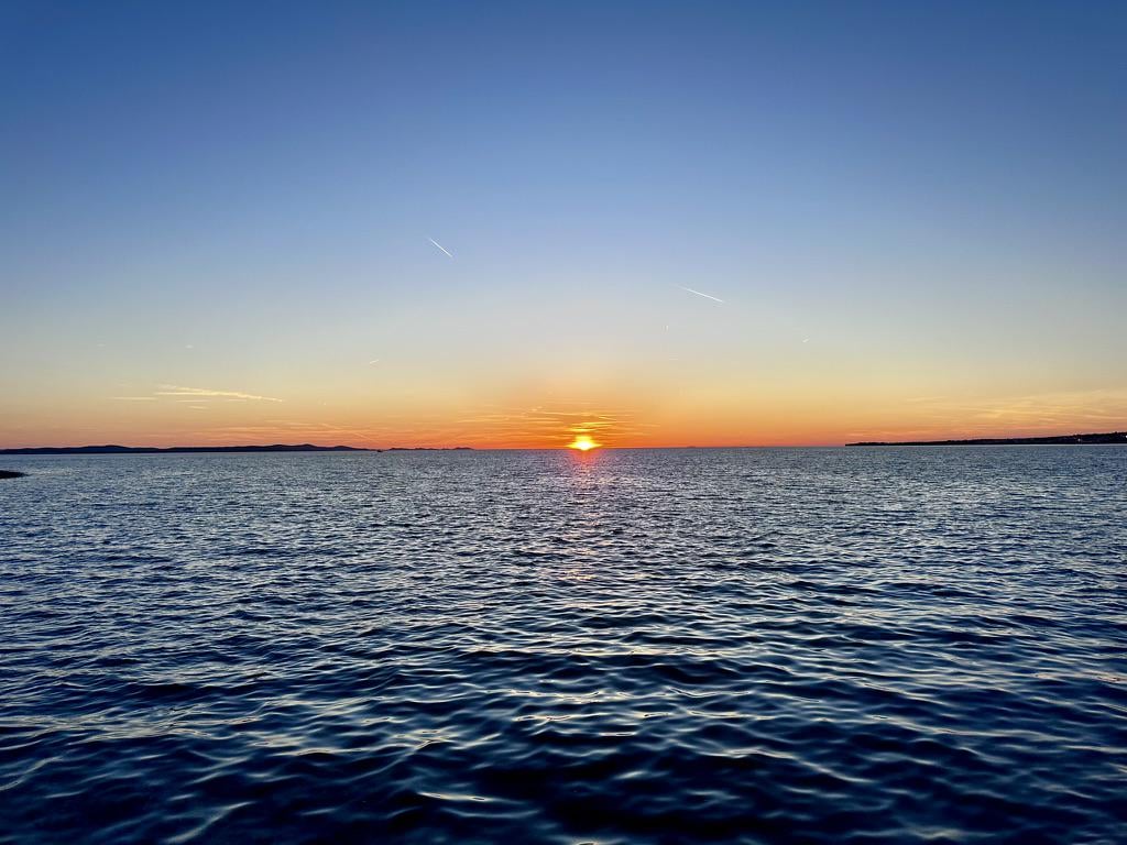 Sunset in Zadar, Puntamika beach.