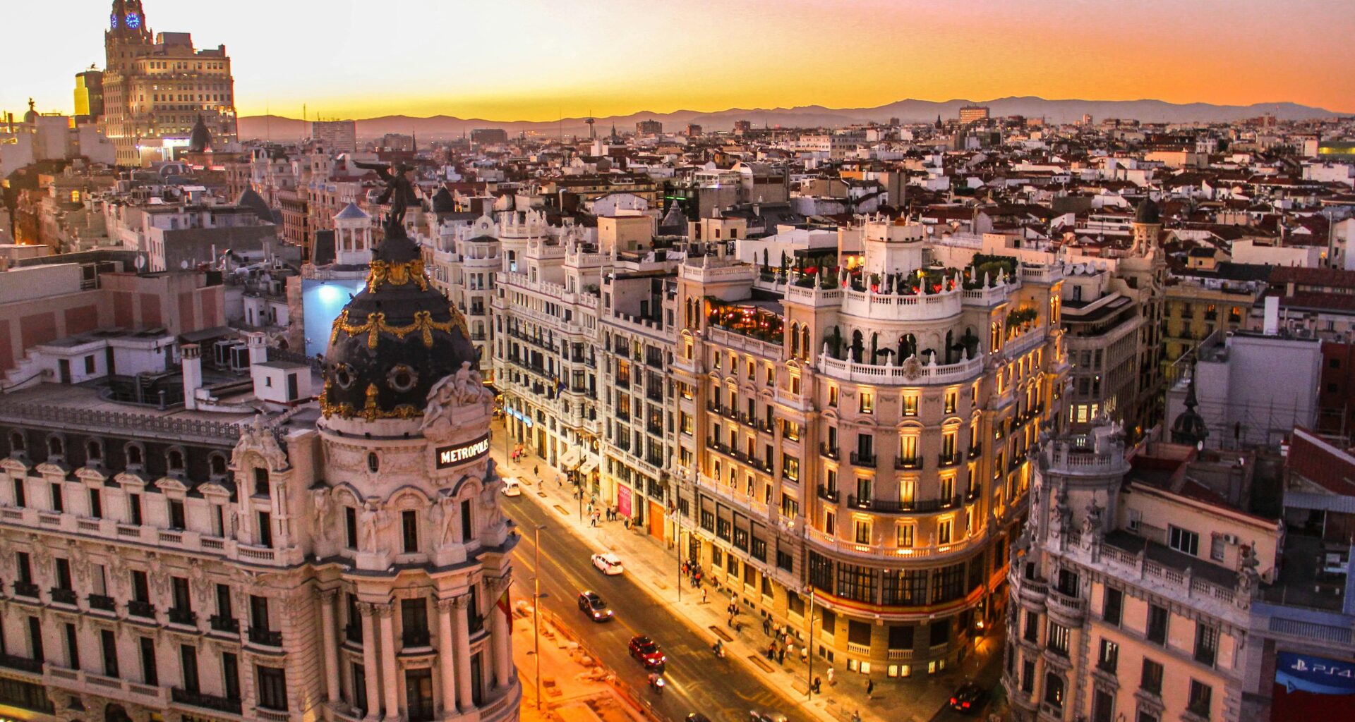 Calle Gran Vía, Madrid, Spain