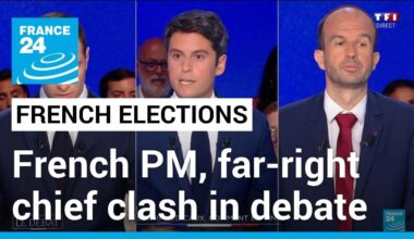 French PM, far-right chief cross swords in raucous election debate • FRANCE 24 English