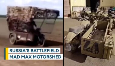 Ukraine: Russian forces using Mad Max-style motorbike version of the Turtle Tank