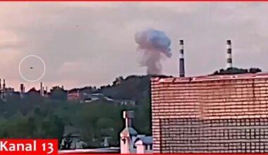 Footage of moment of Ukrainian drone strikes on gunpowder factory in Russian territory is released