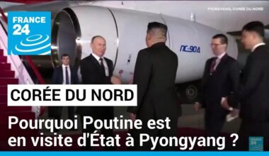 Corée du Nord : un accueil grandiose pour Vladimir Poutine • FRANCE 24