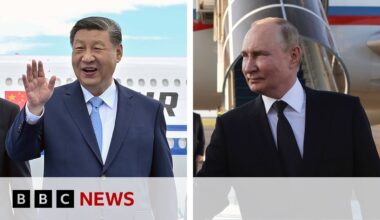 Presidents Xi and Putin arrive in Kazakhstan | BBC News