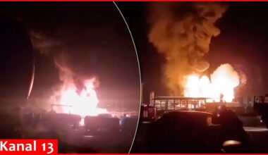 Ukraine hit two oil bases in Russia at the same time - images of intense fire