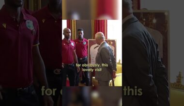 King Charles Learns New Handshake From West Indies Cricket Team