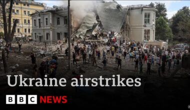 Children's hospital hit as Russian airstrikes kill dozens in Ukraine | BBC News