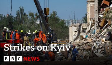 Death toll rises after Russian strikes on Ukraine capital Kyiv | BBC News