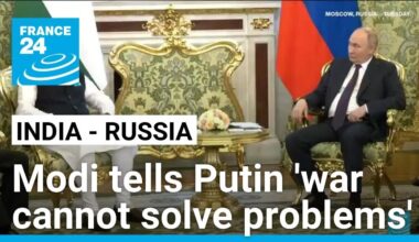 Modi tells Putin at Kremlin 'war cannot solve problems' • FRANCE 24 English