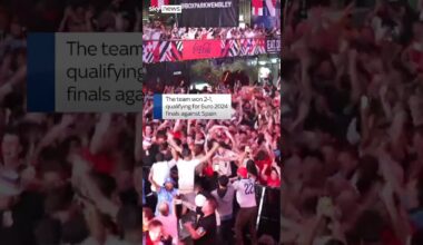 Fan mayhem as England win