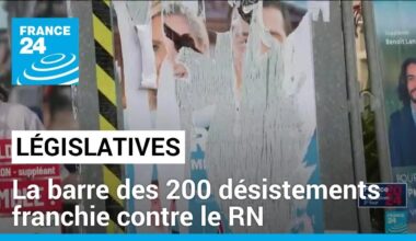 Législatives : la barre des 200 désistements franchie contre le RN • FRANCE 24