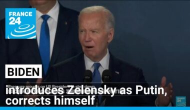 Biden introduces Zelensky as Putin at NATO ceremony, corrects himself • FRANCE 24 English