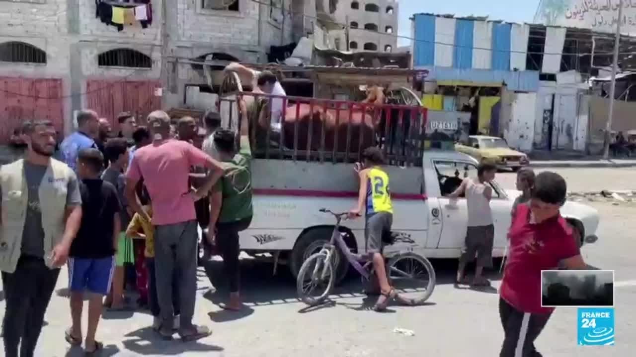 Palestinos huyen de la Ciudad de Gaza tras advertencias israelíes de nuevos ataques • FRANCE 24