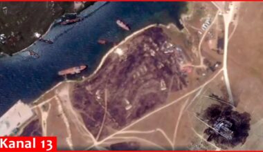 Satellite images of Ukrainian drones striking Russian base on Crimea’s Lake Donuzlav is released