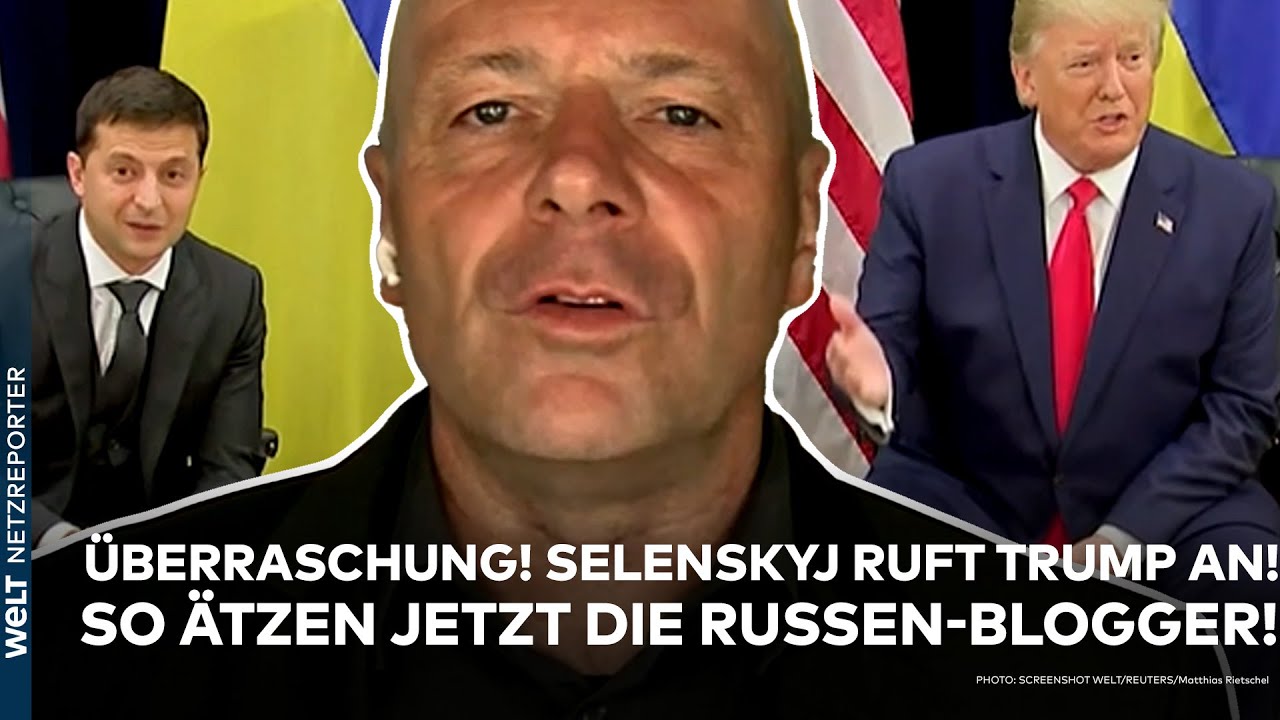 UKRAINE-KRIEG: Überraschung! Selenskyj ruft Trump an! "Voller Sarkasmus" So ätzen nun Russen-Blogger