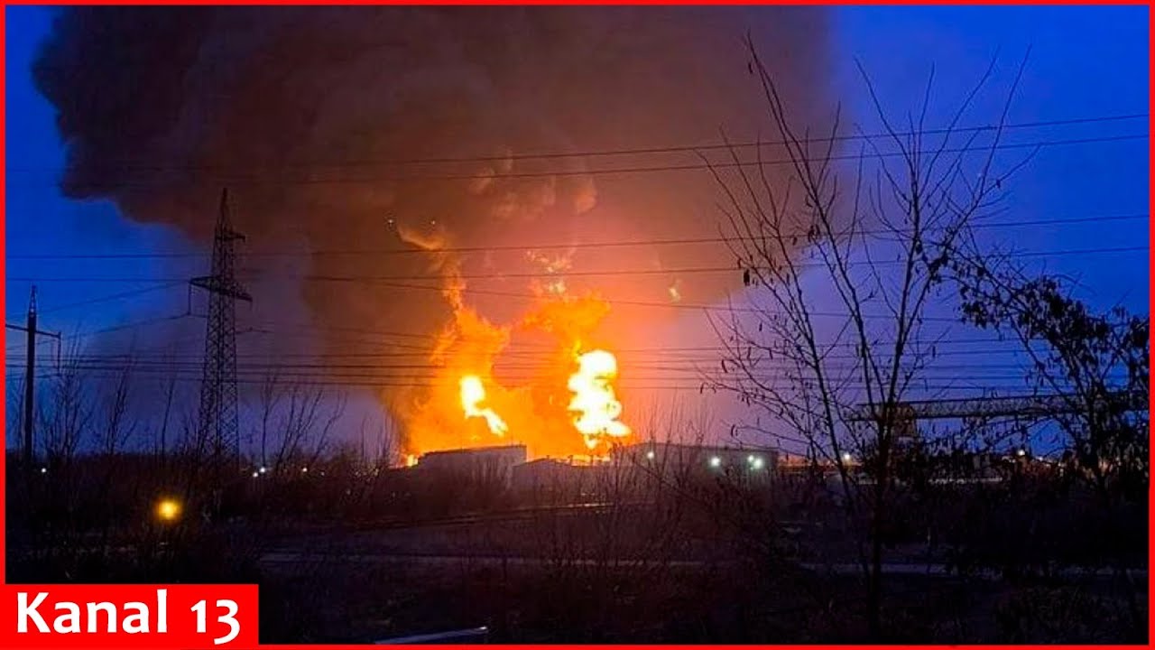 Ukrainian drones launched large-scale attack on Russia's Kursk region – Oil base engulfed in flames